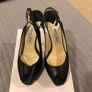 Black high heels shoes